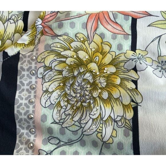 JM Collection Embellished Studs & Rhinestones Top XL - Picture 5 of 6